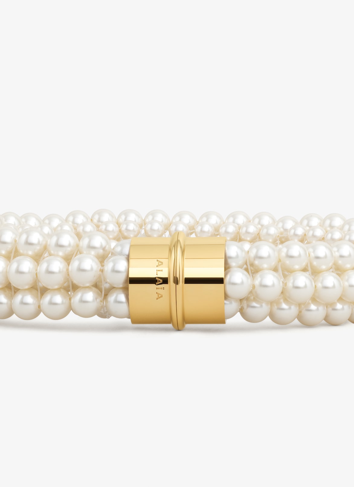 GRAPHIC PEARL NECKLACE ALAÏA WHITE GRAPHIC PEARL NECKLACE